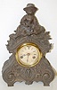 N. Muller Metal Figural Girl and Sheep Clock