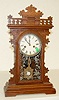 Antique Carved Walnut Kitchen Clock