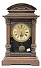 Antique Walnut German Carved Shelf Clock:
