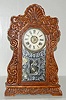Pressed Oak Kitchen Clock W/ Alarm