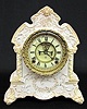 Antique Ansonia Floral China Clock