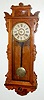 Antique Ansonia "Forest" Walnut Hanging Clock
