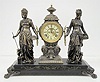 Ansonia "Commerce and Art" Double Lady Statue Clock