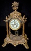 Antique Gilbert Fancy Metal Shelf Clock