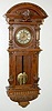 Antique Carved and Engraved 2 Weight Vienna Clock