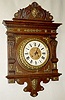 Lenzkirch Style Bronze and Wood Wall Clock