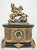 Ansonia Virginia Clock W/ Boar Hunter Statue