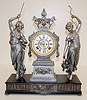 Ansonia "Fisher and Hunter" Ladies Statue Clock
