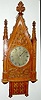 London 4 Bell Oak Triple Fusee Wall Clock