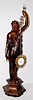 49" Antique Lady Mystery Swinger Statue Clock