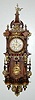 Lenzkirch Mermaid No. 676 Bronze and Wood Wall Clock