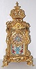 Lenzkirch Bronze and Enamel Figural Clock