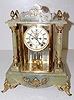 Ansonia "Archduke" Onyx Crystal Regulator Clock