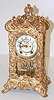 Ornate Ansonia "Floral" Crystal Regulator Clock