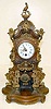 Miniature Lenzkirch Walnut and Bronze Shelf Clock