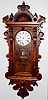 Antique French Walnut Calendar Wall Clock