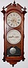 Walnut Ithaca Bank No. 2 Double Dial Calendar Clock