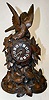 Antique Black Forest Clock W/ Eagle and Chicks