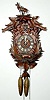 Black Forest Deer and Dog Carved Cuckoo Clock