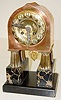 Lenzkirch Copper, Brass and Marble Shelf Clock