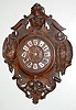 Antique Black Forest Dog and Game Hanging Clock
