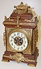 L. Marti Oak and Bronze Ornate Bracket Clock