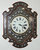 French M.O.P. Inlaid Picture Frame Clock