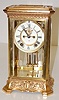 Ornate Ansonia "Vulcan" Crystal Regulator Clock