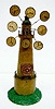 Nine Time Zone Antique Lighthouse Clock