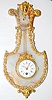 French Miniature Bronze and Onyx Wall Clock