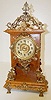 Ansonia Cabinet "D" Clock, Oak W/ Metal Trim