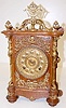 Ansonia Cabinet "B" Clock, Oak W/ Metal Trim