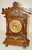 Ansonia Cabinet "C" Clock, Oak w/ Metal Trim