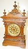 Ansonia Cabinet "A" Clock, Oak W/ Metal Trim