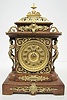 Ansonia Cabinet "E" Clock, Oak W/ Metal Trim