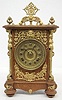 Ansonia Cabinet "B" Clock, Oak W/ Metal Trim