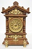 Ansonia Cabinet "C" Clock, Oak W/ Metal Trim