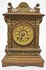Ansonia Cabinet "F" Clock, Oak W/ Metal Trim