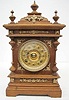 Ansonia Cabinet "A" Clock, Oak W/ Metal Trim