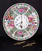 Rose Medallion Plate Clock w/ Cowtail Pendulum