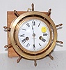 Bronze Waterbury Ships Wheel Clock