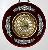 Ansonia "Round Plush Plaque" Wall Clock
