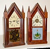 2 Steeple Clocks: E. Manross and Other