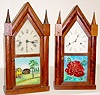 2 Steeple Clocks: E. Manross and W. S. Johnson