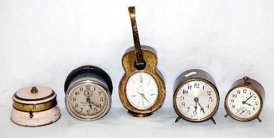 5 Metal Alarm Clocks — Antique Clocks Price Guide