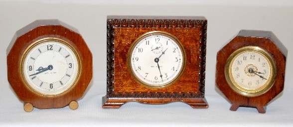 3 Seth Thomas and U.S.A. Wooden Desk Clocks — Antique Clocks Price Guide