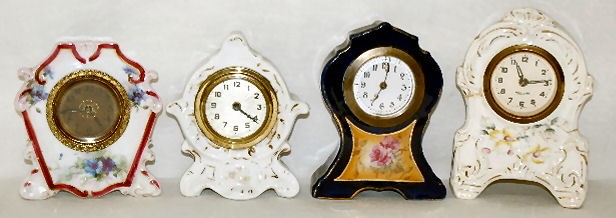 4 Miniature China Desk Clocks — Antique Clocks Price Guide