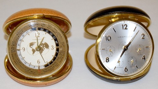 2 Westclox Multi Dial Travel Alarm Clocks — Antique Clocks Price Guide