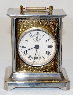 Swiss Made Carriage Clock w/Alarm &amp; Seconds Bit — Antique Clocks Price Guide