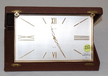 Luxor 8 Day Swiss Desk Clock in Fitted Case — Antique Clocks Price Guide